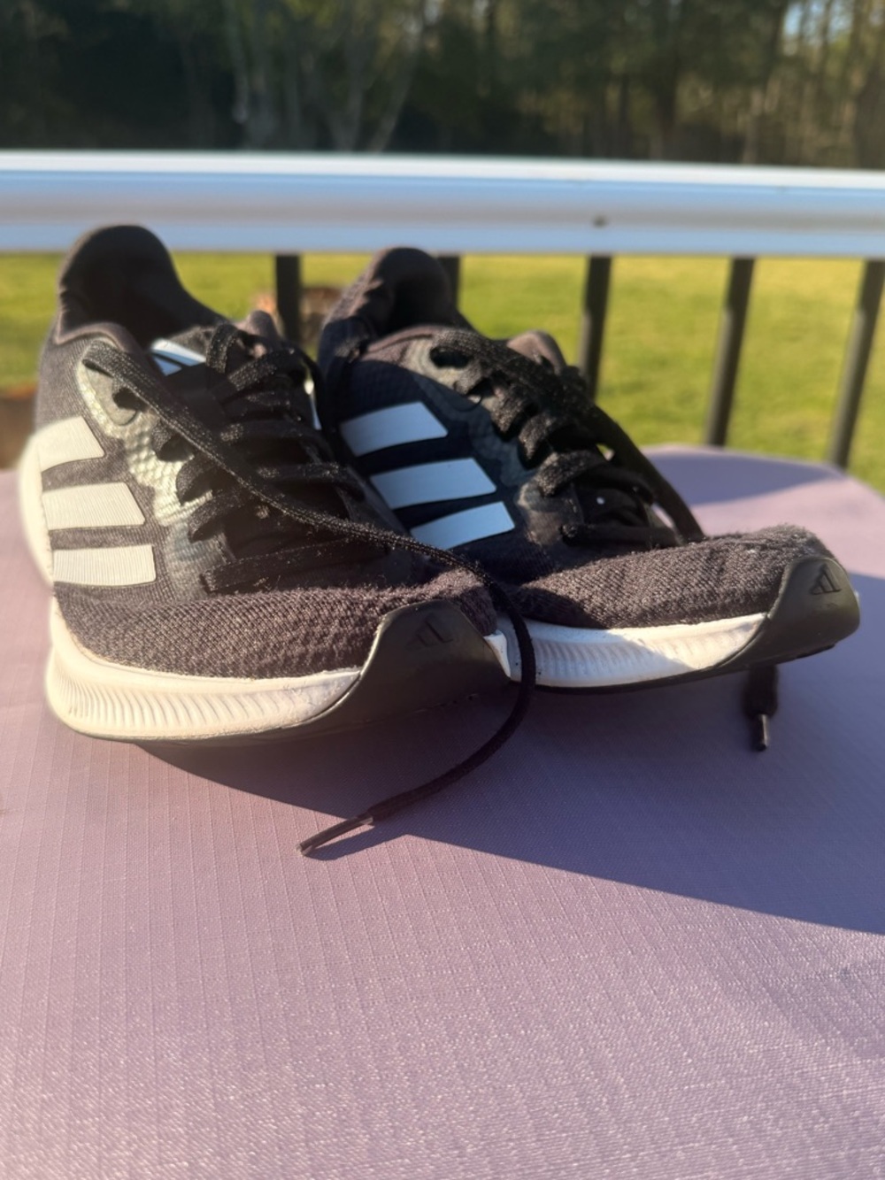 adidas Black and White Athletic Sneakers